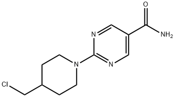 2-(4-Chloromethylpiperidin-1-yl)pyrimidine-5-carboxamide ,97% Struktur