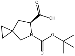 (S)-5-(叔丁氧羰基)-5-氮杂螺[2.4]庚烷-6-羧酸, 1129634-44-1, 结构式