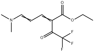 2,4-Pentadienoic acid, 5-(diMethylaMino)-2-(2,2,2-trifluoroacetyl)-, ethyl ester Struktur