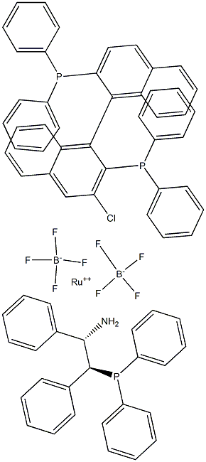 [(S)-2,2'-双(二苯基膦)-1,1'-联萘][(1S,2S)-2-(二苯基膦)-1,2-二苯基乙胺]氯化钌四氟硼酸盐 结构式