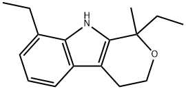 1,8-二乙基-1,3,4,9-四氢-1-甲基吡喃并[3,4-B]吲哚, 115066-03-0, 结构式