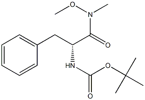N-Boc-D-phenylalanine N'-Methoxy-N'-MethylaMide 结构式