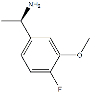 (R)-1-(4-フルオロ-3-メトキシフェニル)エタンアミン 化学構造式