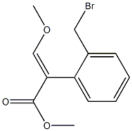 (E)-2-[2-(溴甲基)苯基]-3-甲氧基丙烯酸甲酯 结构式