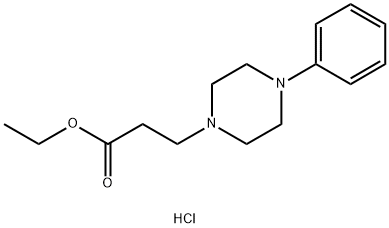 3-(4-苯基哌嗪-1-基)丙酸乙酯二盐酸盐 结构式