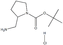 (+/-)-2-(AMINOMETHYL)-1-N-BOC-PYRROLIDINE-HCl Structure