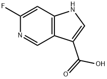 6-FLUORO-5-AZAINDOLE-3-CARBOXYLIC ACID 结构式
