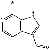 7-溴-1H-吡咯并[2,3-C]吡啶-3-羧醛, 1190317-67-9, 结构式