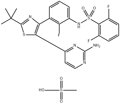达帕菲尼甲磺酸盐, 1195768-06-9, 结构式