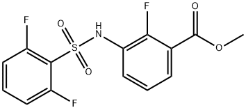 3-(2,6-ジフルオロフェニルスルホンアミド)-2-フルオロ安息香酸メチル 化学構造式
