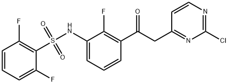 N-(3-(2-(2-chloropyriMidin-4-yl)acetyl)-2-fluorophenyl)-2,6-difluorobenzenesulfonaMide Structure