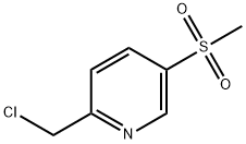 2-(氯甲基)-5-(甲磺酰基)吡啶, 1196151-88-8, 结构式