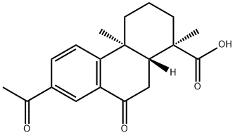 (1R,4AS,10AR)-7-乙酰基-1,2,3,4,4A,9,10,10A-八氢-1,4A-二甲基-9-氧代-1-菲羧酸, 120591-53-9, 结构式