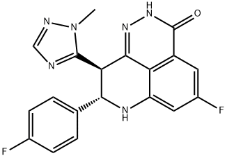 (8S,9R)-5-氟-8-(4-氟苯基)-2,7,8,9-四氢-9-(1-甲基-1H-1,2,4-三唑-5-基)-3H-吡啶并[4,3,2-DE]酞嗪-3-酮, 1207456-01-6, 结构式