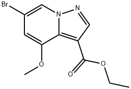6-溴-4甲氧基-吡唑并[1,5-A]吡啶-3-羧酸乙酯, 1207557-35-4, 结构式
