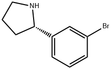 (S)-2-(3-溴苯基)吡咯烷 结构式