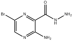 3-氨基-6-溴吡嗪-2-甲酰肼 结构式