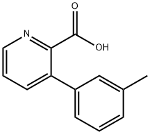 3-(3-メチルフェニル)ピコリン酸 化学構造式