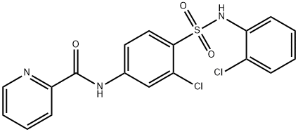 N-[3-氯-4-[[(2-氯苯基)氨基]磺酰基]苯基]-2-吡啶甲酰胺, 1246086-78-1, 结构式