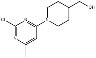 [1-(2-Chloro-6-methyl-pyrimidin-4-yl)-piperidin-4-yl]-methanol Struktur