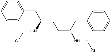 (2R,5R)-1,6-ジフェニルヘキサン-2,5-ジアミン二塩酸塩 化学構造式