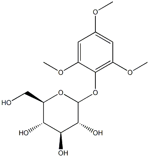 2,4,6-三甲氧基苯酚 1-O-BETA-D-吡喃葡萄糖苷 结构式
