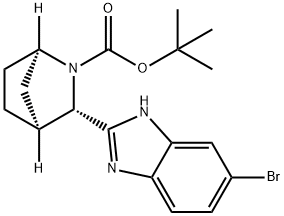 2-Azabicyclo[2.2.1]heptane-2-carboxylic acid, 3-(6-broMo-1H-benziMidazol-2-yl)-, 1,1-diMethylethyl ester,(1R,3S,4S)- Structure