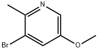 3-ブロモ-5-メトキシ-2-メチルピリジン 化学構造式
