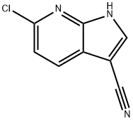 6-氯-1H-吡咯并[2,3-B]吡啶-3-甲腈 结构式