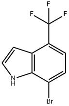 7-ブロモ-4-(トリフルオロメチル)-1H-インドール 化学構造式