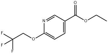 6-(2,2,2-三氟乙氧基)烟酸乙酯, 1263276-73-8, 结构式