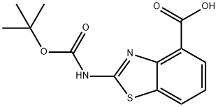 2-tert-ButoxycarbonylaMino-benzothiazole-4-carboxylic acid 结构式