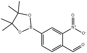 4-ForMyl-3-nitrophenylboronic acid, pinacol ester Struktur