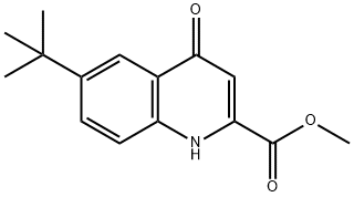 6-(1,1-二甲基乙基)-1,4-二氢-4-氧代-2-喹啉羧酸甲酯 结构式
