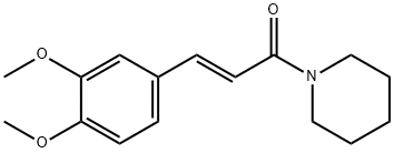 1-(3,4-ジメトキシシンナモイル)ピペリジン 化学構造式