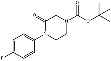 tert-Butyl 4-(4-fluorophenyl)-3-oxopiperazine-1-carboxylate Structure