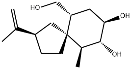 [5R-[5ALPHA(R*),6BETA,7ALPHA,8BETA,10ALPHA]]-10-(羟基甲基)-6-甲基-2-(1-甲基乙烯基)-螺[4.5]癸烷-7,8-二醇 结构式