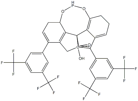 (11AR)-3,7-双[3,5-二(三氟甲基)苯基]-10,11,12,13-四氢-5-羟基-二茚并[7,1-DE:1',7'-FG][1,3,2]二氧磷杂八环 5-氧化物 结构式
