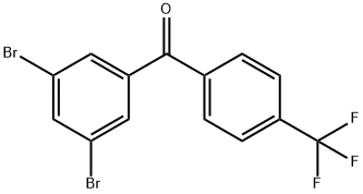 3,5-二溴-4'-三氟甲基二苯甲酮 结构式