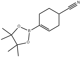 4-(4,4,5,5-四甲基-1,3,2-二氧杂戊硼烷-2-基)-3-环己烯甲腈, 1310384-20-3, 结构式
