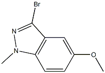 3-溴-5-甲氧基-1-甲基-1氢-吲唑, 1310705-15-7, 结构式