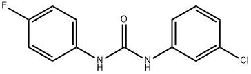 1-(3-氯苯基)-3-(4-氟苯基)脲, 13208-44-1, 结构式