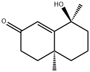 (4AS-顺式)-4,4A,5,6,7,8-六氢-8-羟基-4A,8-二甲基-2(3H)-萘酮 结构式