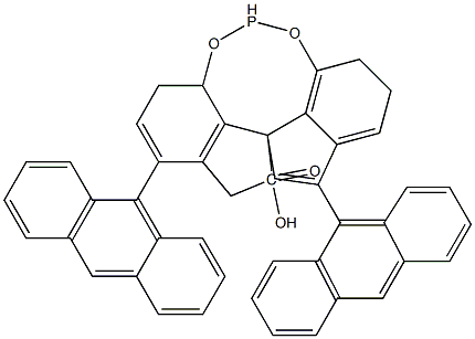 (11AR)-10,11,12,13-四氢-5-羟基-3,7-二-9-蒽基-二茚并[7,1-DE:1',7'-FG][1,3,2]二氧磷杂八环-5-氧化物 结构式