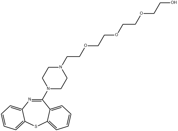 2-(2-(2-(2-(4-(ジベンゾ[B,F][1,4]チアゼピン-11-イル)ピペラジン-1-イル)エトキシ)エトキシ)エトキシ)エタノール二塩酸塩 化学構造式