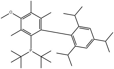 2-Di-t-butylphosphino-4-Methoxy-3,5,6-triMethyl-2',4',6'-tri-i-propylbiphenyl, Min. 98% [~1:1 Mixture with regioisoMer, 2-Di-t-butylphosphino-5-Methoxy-3,4,6-triMethyl-2',4',6'-tri-i-propylbiphenyl] price.
