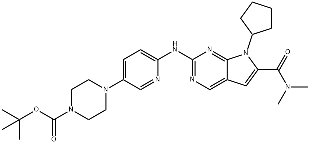 1-Piperazinecarboxylic acid, 4-[6-[[7-cyclopentyl-6-[(diMethylaMino)carbonyl]-7H-pyrrolo[2,3-d]pyriMidin-2-yl]aMino]-3-pyridinyl]-, 1,1-diMethylethyl ester