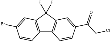 7-ブロモ-2-(クロロアセチル)-9,9-ジフルオロフルオレン 化学構造式