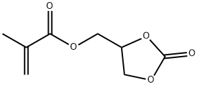（2-オキソ-1，3-ジオキソラン-4-イル）メチル＝メタクリラート 化学構造式