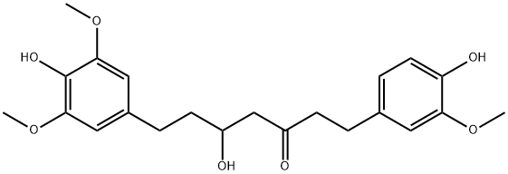 5-羟基-7-(4-羟基-3,5-二甲氧基苯基)-1-(4-羟基-3-甲氧基苯基)-3-庚酮 结构式